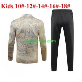 Real Madrid Dragon Barn Tränings Sweatshirtställ Gul 2023/24